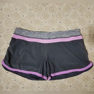 Lululemon Groovy Run Short Pink Black Gray Size 12